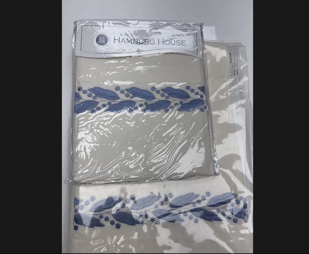 Hamburg House Duvet Set Including King Duvet Cover and Two King Shams.